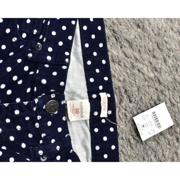 J. Crew Factory Navy Polka Dot Cropped Pants - Picture 6 of 8